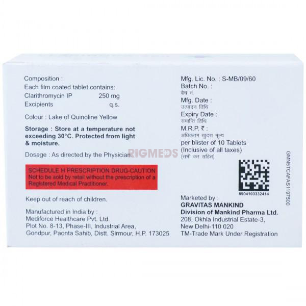 Clarinova 250 Tablet (10 Tablet)