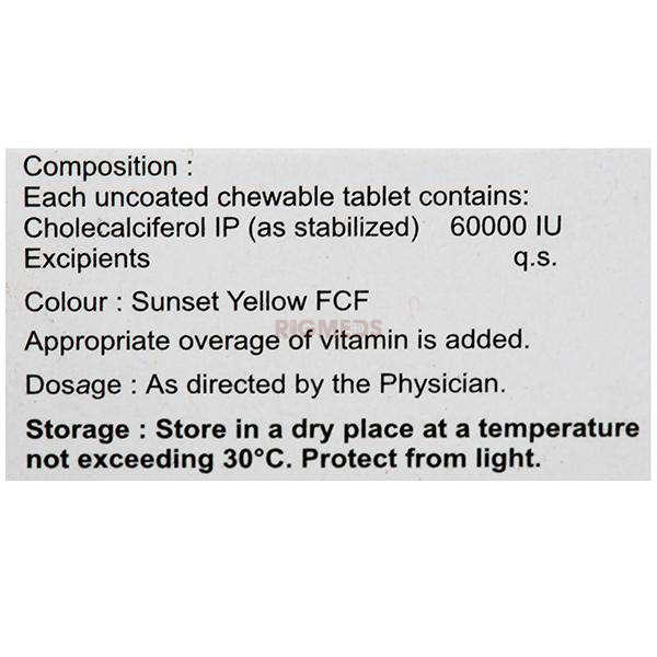 D3 Must 60K Tablet Orange Sugar Free