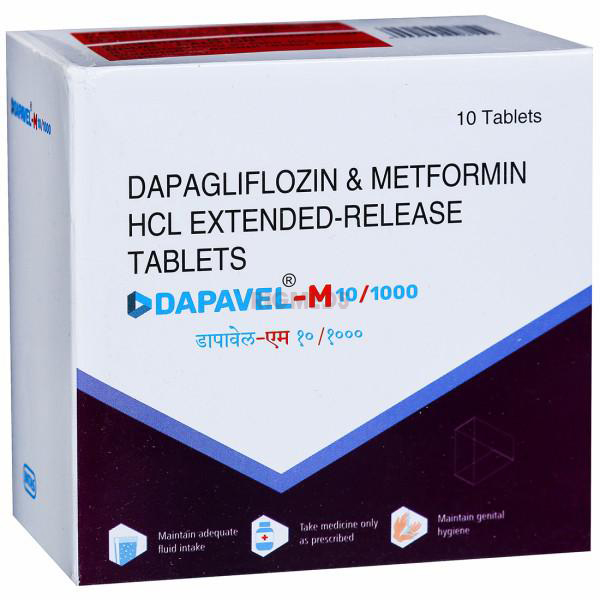 Dapavel M 10Mg/1000Mg Tablet