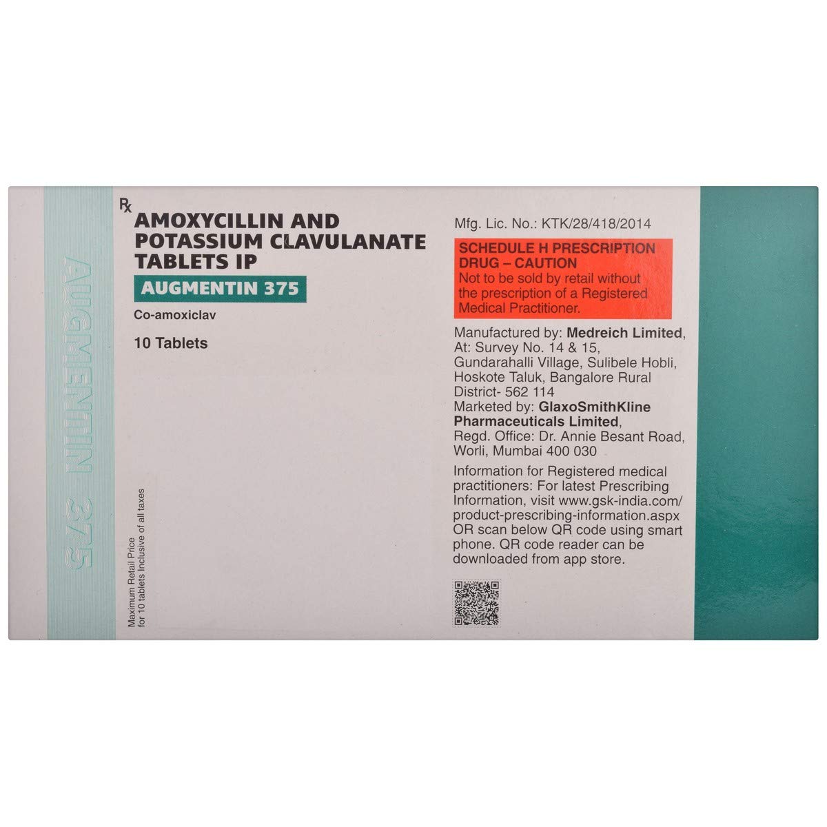 Augmentin 375 Tablet