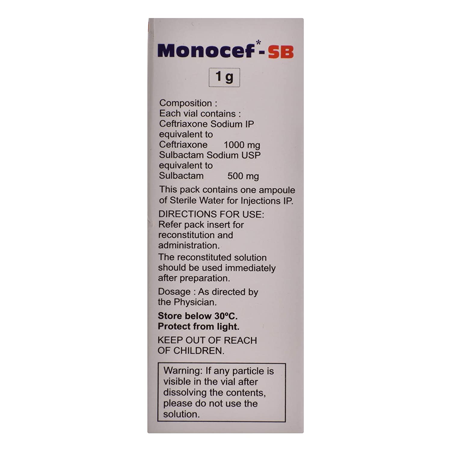 Monocef SB 1g Injection