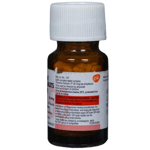 Eltroxin 50Mcg Tablet