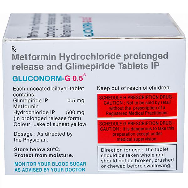 Gluconorm G 0.5mg/500mg Tablet PR