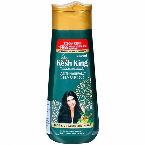 Emami Kesh King Anti Hairfall Shampoo 80ml with (Free Boroplus Antiseptic Cream 5 ml + Rs 20 Off)